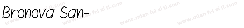 Bronova San字体转换